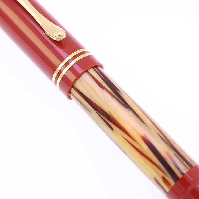 中古)Pelikan ペリカン 万年筆 M101N トータスシェル レッド M（商品ID