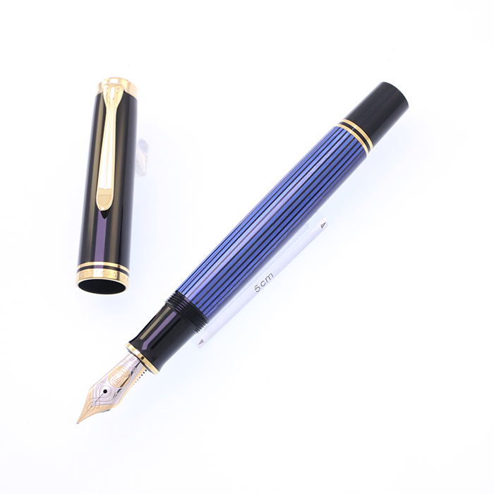 中古)Pelikan ペリカン 万年筆 スーベレーン M800 ブルーストライプ EF