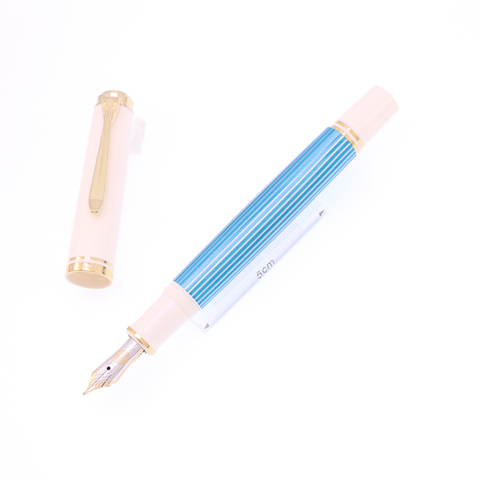 中古)Pelikan ペリカン 万年筆 スーベレーン M600 ターコイズホワイト