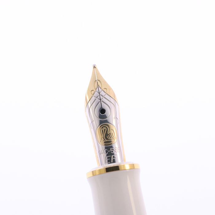 中古)Pelikan ペリカン 万年筆 スーベレーン M600 ターコイズホワイト