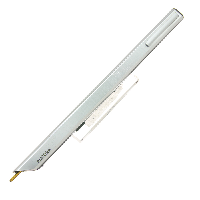 美品 ’70年代◆アウロラ テッシー エコスティール ステンレス製 ボールペン 中古)AURORA アウロラ ボールペン テッシー エコスティール