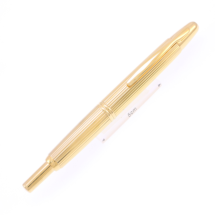 美品 PILOT キャップレス　伊東屋限定　ストライプ　ゴールド　細字 中古)PILOT パイロット 万年筆 伊東屋限定 キャップレス ストライプ