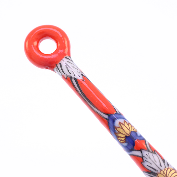 新品)HIZEN5 ヒゼンファイブ ガラスペン IMARI PEN 金彩赤濃唐花文