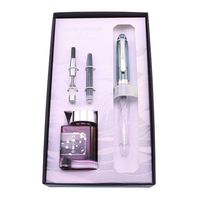 新品)PLATINUM プラチナ 万年筆 #3776 センチュリー 富士雲景 絹雲