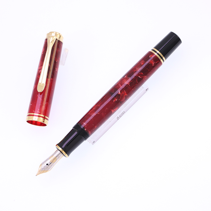 中古)Pelikan ペリカン 万年筆 スーベレーン M600 ルビーレッド EF
