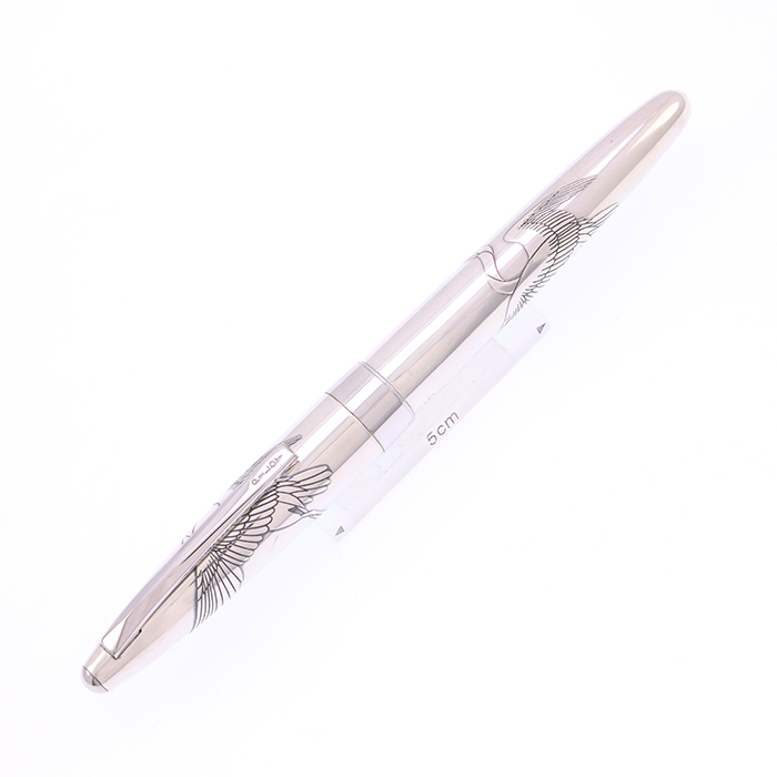 中古)PILOT パイロット 万年筆 エリート シルバーン 鶴 極細字（商品ID