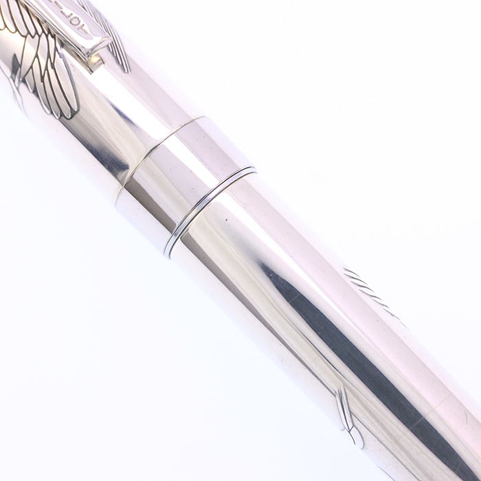 中古)PILOT パイロット 万年筆 エリート シルバーン 鶴 極細字（商品ID