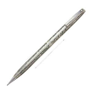 メカニカルペンシル シルバーヴィンテージ 葡萄柄 スターリングシルバー 0.9mm