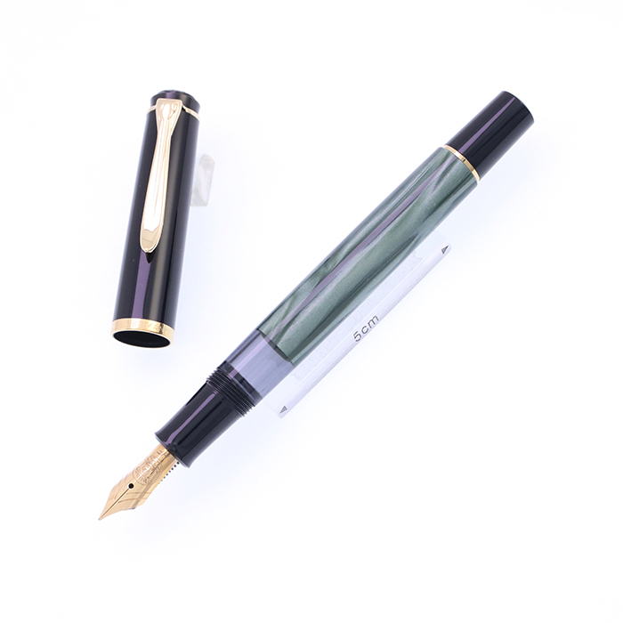 ★ペリカン Pelikan 万年筆 グリーンマーブル ペン先F 中古 詳細ページ | 万年筆 ボールペンなど高級筆記具の販売・買取