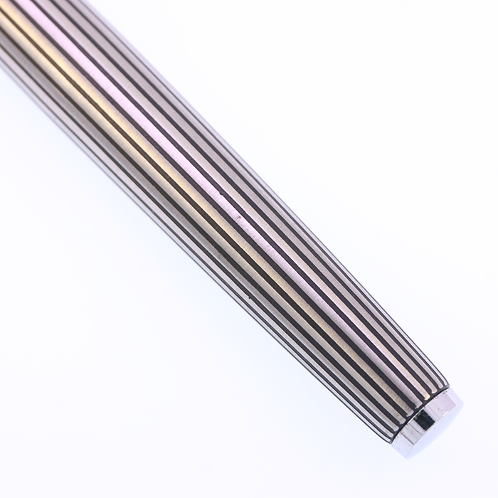 中古)PILOT パイロット 万年筆 カスタム ストライプ 18K-WG/細字（商品