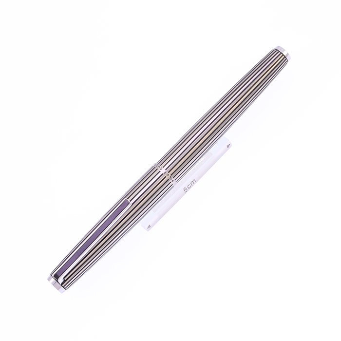 中古)PILOT パイロット 万年筆 カスタム ストライプ 18K-WG/細字（商品