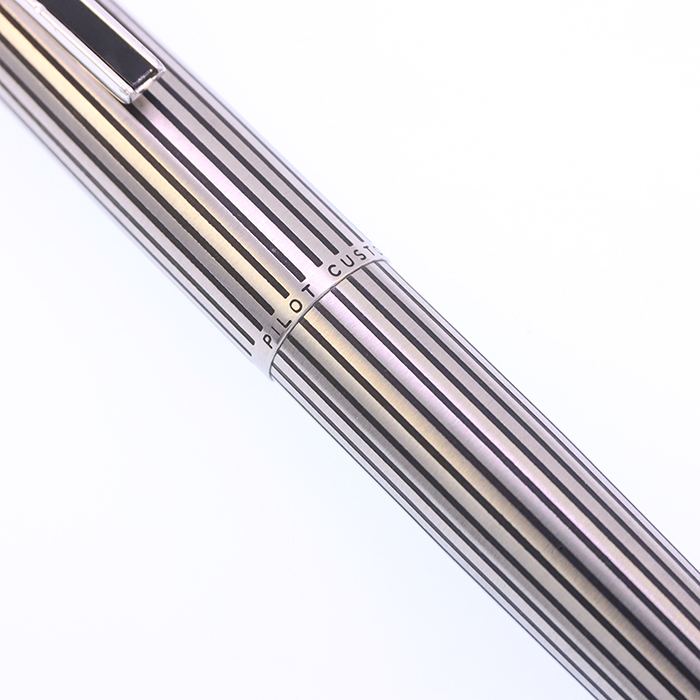 中古)PILOT パイロット 万年筆 カスタム ストライプ 18K-WG/細字（商品