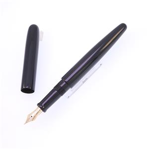 万年筆 シガー ロング 黒呂色 軟中字