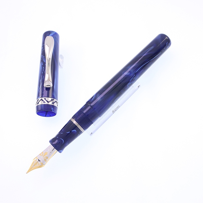 中古)VISCONTI ビスコンティ 万年筆 カレイドボイジャー ブルー 18K/M