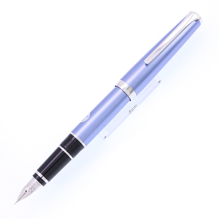 中古)PILOT パイロット 万年筆 エラボー ライトブルー 軟細字 (金属軸 