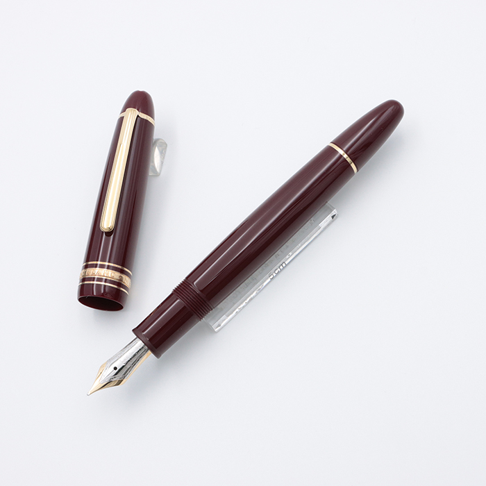 モンブラン マイスターシュテュック 147 トラベラー M ボルドー 万年筆 中古)MONTBLANC モンブラン 万年筆 マイスターシュテュック