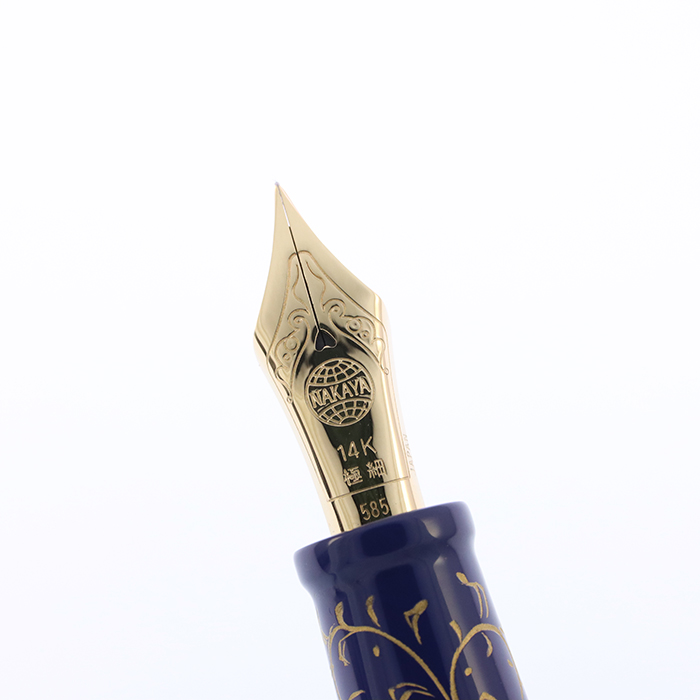 新品)NAKAYA 中屋万年筆 万年筆 シガーピッコロ パルメット 桔梗/色