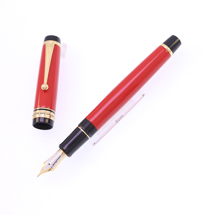 中古)PILOT パイロット 万年筆 カスタム845 漆 朱 極太字（商品ID