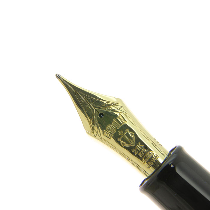 極希少】中屋万年筆 ライター 碧溜 ロング 14K エボナイト