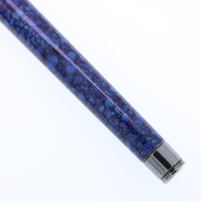 中古)MONTBLANC モンブラン 万年筆 ノブレス ラッカー ブルーマーブル