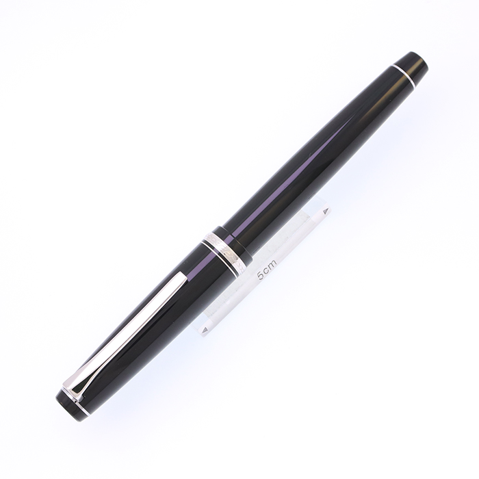 中古)PILOT パイロット 万年筆 エラボー ブラック 軟中字 (樹脂軸