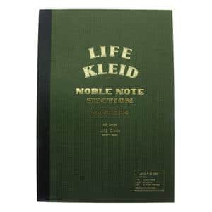 ノート LIFE×kleid ノーブルノート オリーブドラブ A5 2mm方眼 8957(クリーム)