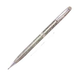 メカニカルペンシル シルバーヴィンテージ 葡萄柄 スターリングシルバー 0.9mm