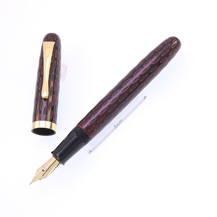 中古)SAKAI EISUKE 酒井栄助 万年筆 手造り万年筆 インキ止め 鎌倉彫り