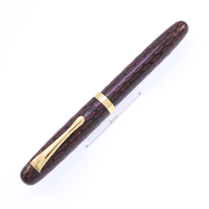 中古)SAKAI EISUKE 酒井栄助 万年筆 手造り万年筆 インキ止め 鎌倉彫り