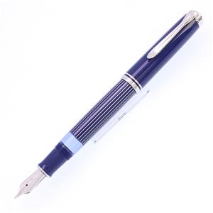 Pelikan ペリカン 万年筆 スペシャルエディション スーベレーン M815 メタルストライプ ブルー メイン