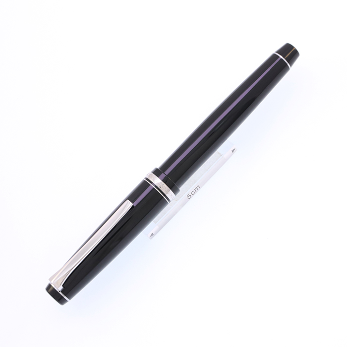 中古)PILOT パイロット 万年筆 エラボー ブラック 軟極細字 (樹脂軸