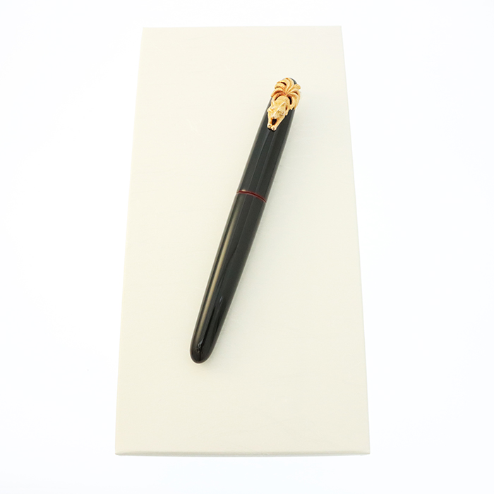中古)NAKAYA 中屋万年筆 万年筆 ライター ポータブル 黒溜 廻り止め 九