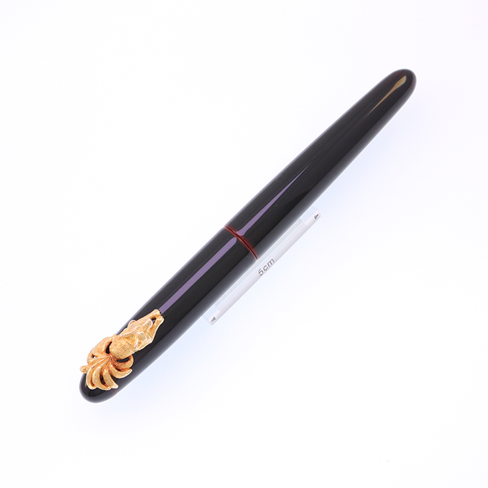 中古)NAKAYA 中屋万年筆 万年筆 ライター ポータブル 黒溜 廻り止め 九