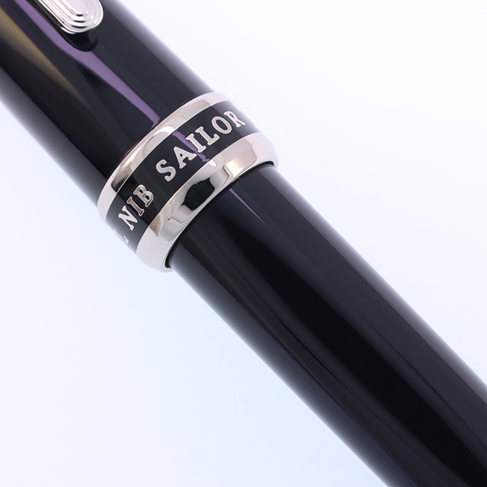 中古)SAILOR セーラー 万年筆 長刀研ぎ シルバートリム 中字 (旧型