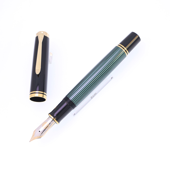 中古)Pelikan ペリカン 万年筆 スーベレーン M1000 グリーンストライプ 