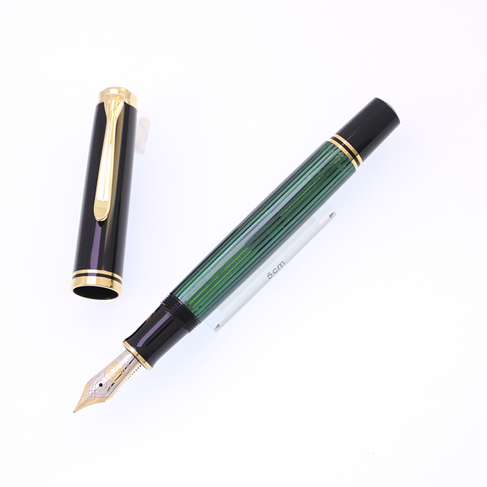 中古)Pelikan ペリカン 万年筆 スーベレーン M800 グリーンストライプ