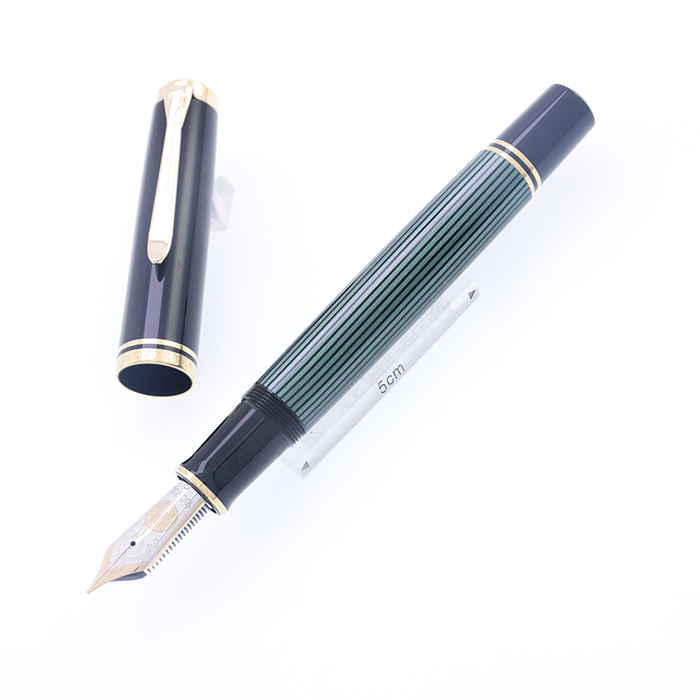 Pelikan （ペリカン） 万年筆 スーベレーン M1000緑縞 中古品