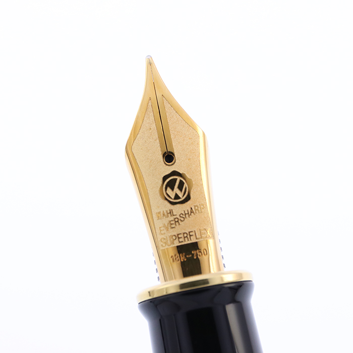 万年筆 エバーシャープ デコバンド ポジターノ ブルー/ゴールド フレックス 18Kフレキシブル 中古-美品 WAHL EVERSHARP エバーシャープ 万年筆 デコバンド