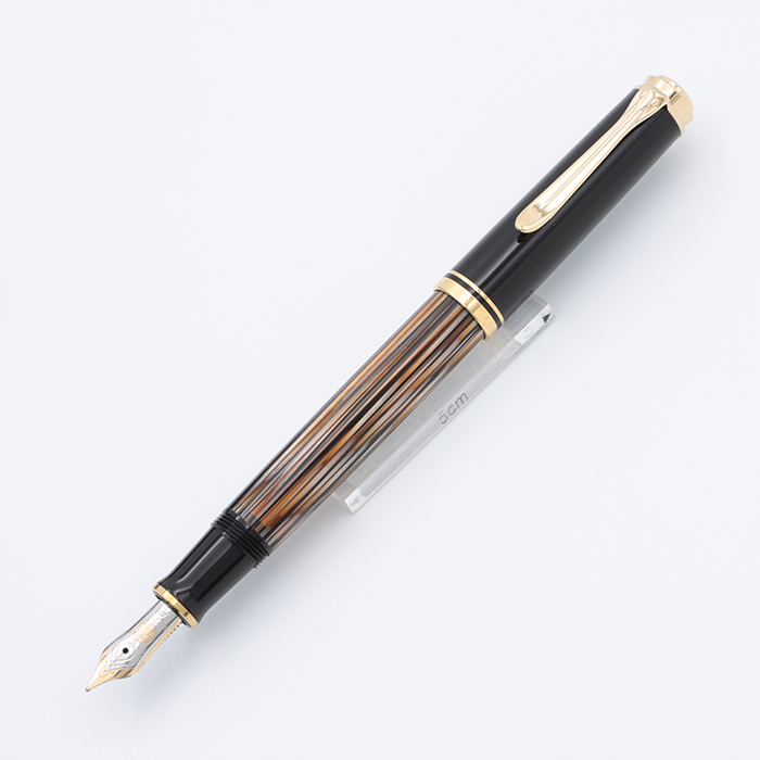 中古)Pelikan ペリカン 万年筆 スーベレーン M400 茶縞 F（商品ID