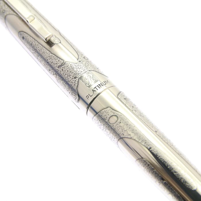 プラチナ 14k 万年筆 リビエール 蝕刻 ボールペン シャープペンセット 細字 プラチナ 14K 14金 万年筆 リビエール 細字 蝕刻 袋入り 廃盤