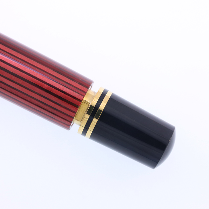 中古)Pelikan ペリカン 万年筆 スーベレーン M800 レッドストライプ EF