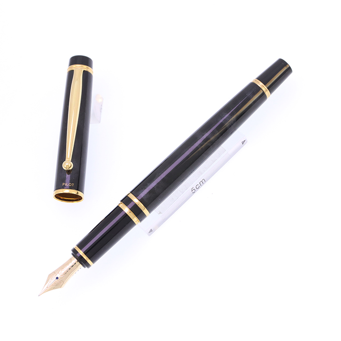 中古)PILOT パイロット 万年筆 グランセ ブラック ゴールド