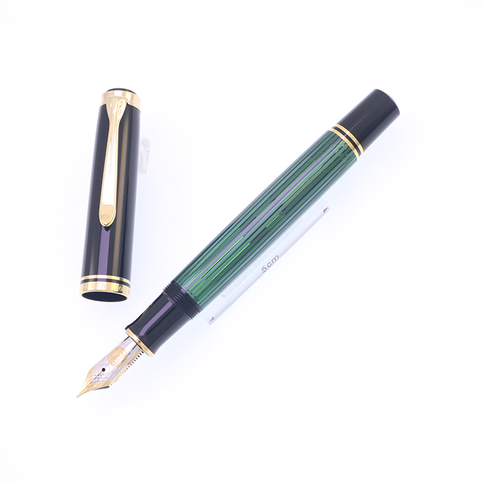 中古)Pelikan ペリカン 万年筆 スーベレーン M800 グリーンストライプ