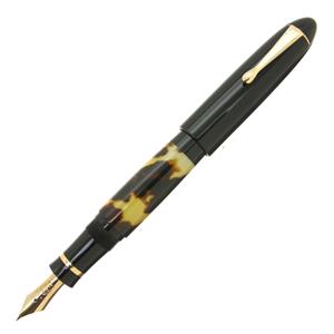 HAKASE 万年筆博士 万年筆 手づくり万年筆 ベスト型 本べっ甲/黒水牛角 14金無垢リング 中字 メイン