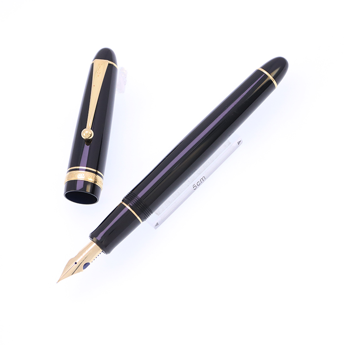 中古)PILOT パイロット 万年筆 カスタム742 ブラック フォルカン