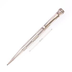 メカニカルペンシ スターリングシルバー 丸軸 モザイク模様 1.18mm [イニシャル刻印]
