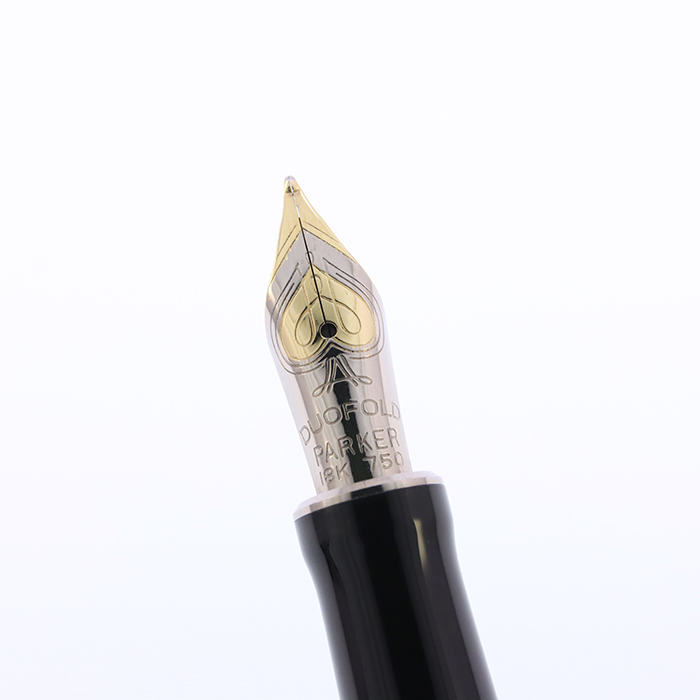 中古)PARKER パーカー 万年筆 デュオフォールド チェック グリーンPT