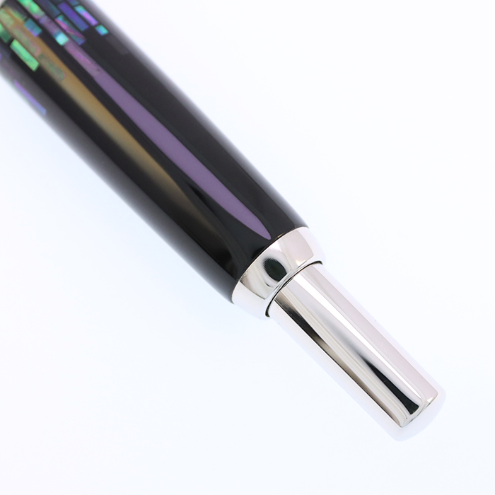 中古)PILOT パイロット 万年筆 キャップレス 螺鈿 ストライプ 中字