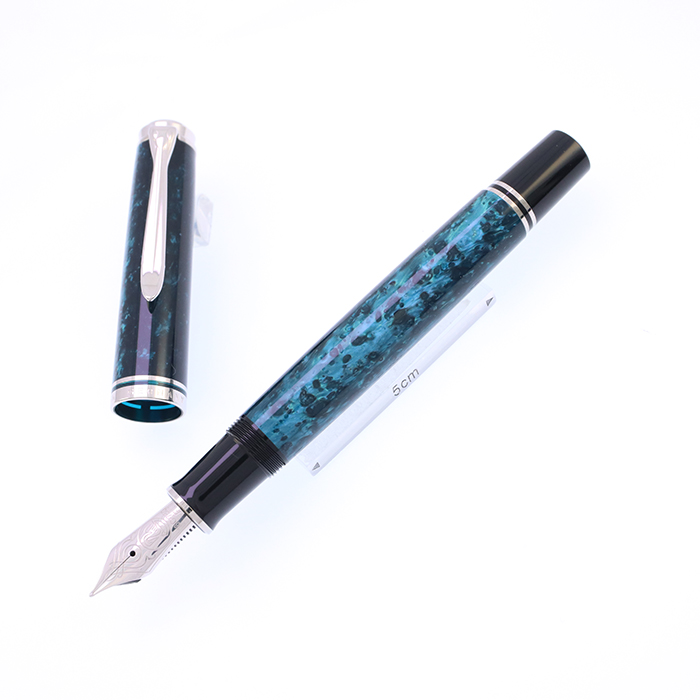 トーマス ペリカン M805 オーシャンスワール F 中古)Pelikan ペリカン 万年筆 スーベレーン M805 オーシャン