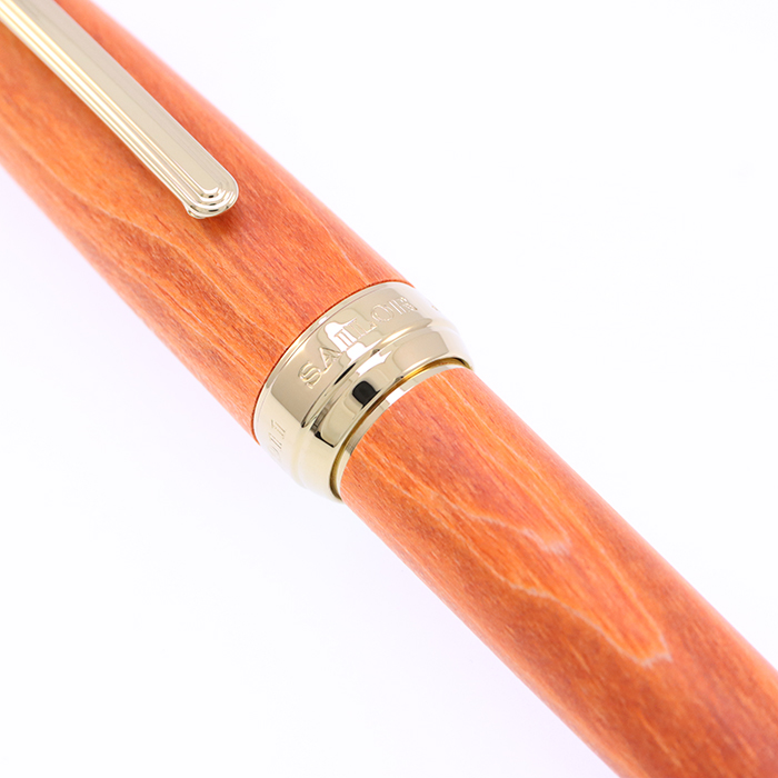 新品)SAILOR セーラー 万年筆 ハードメープル バーミリオン 中細字